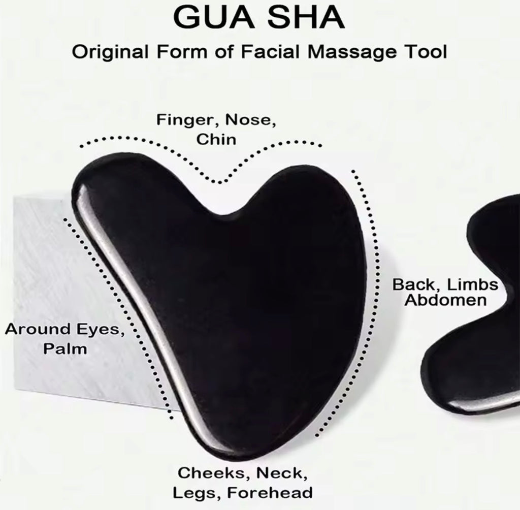 Lumé Black Ice Roller & Gua Sha Set - product angle view