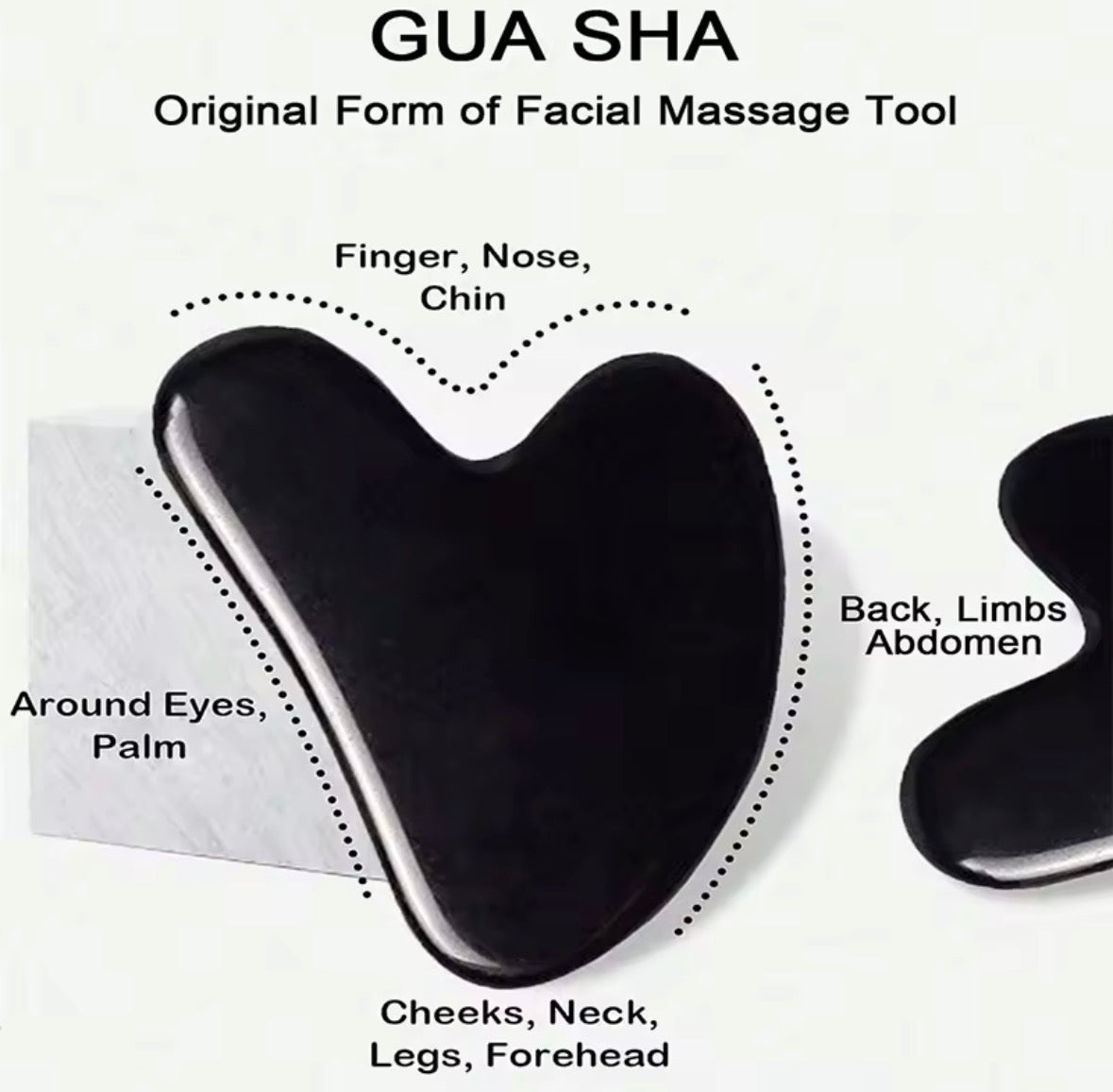 Lumé Black Ice Roller & Gua Sha Set - product angle view