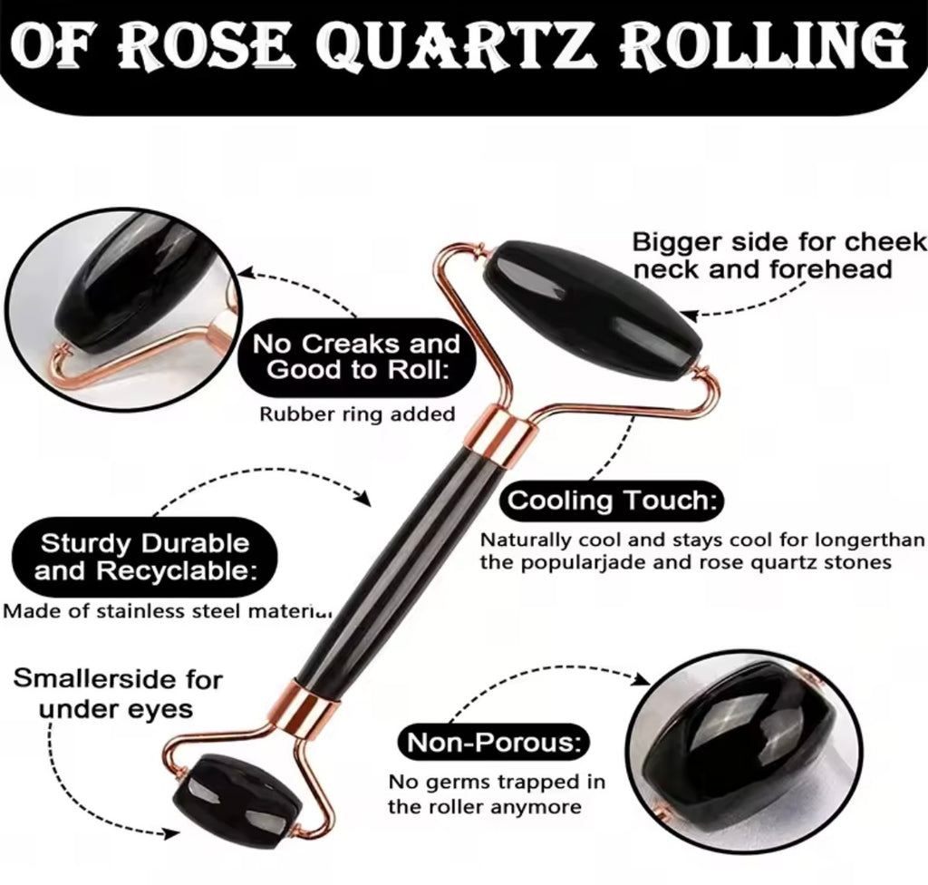 Lumé Black Ice Roller & Gua Sha Set - in-use demonstration