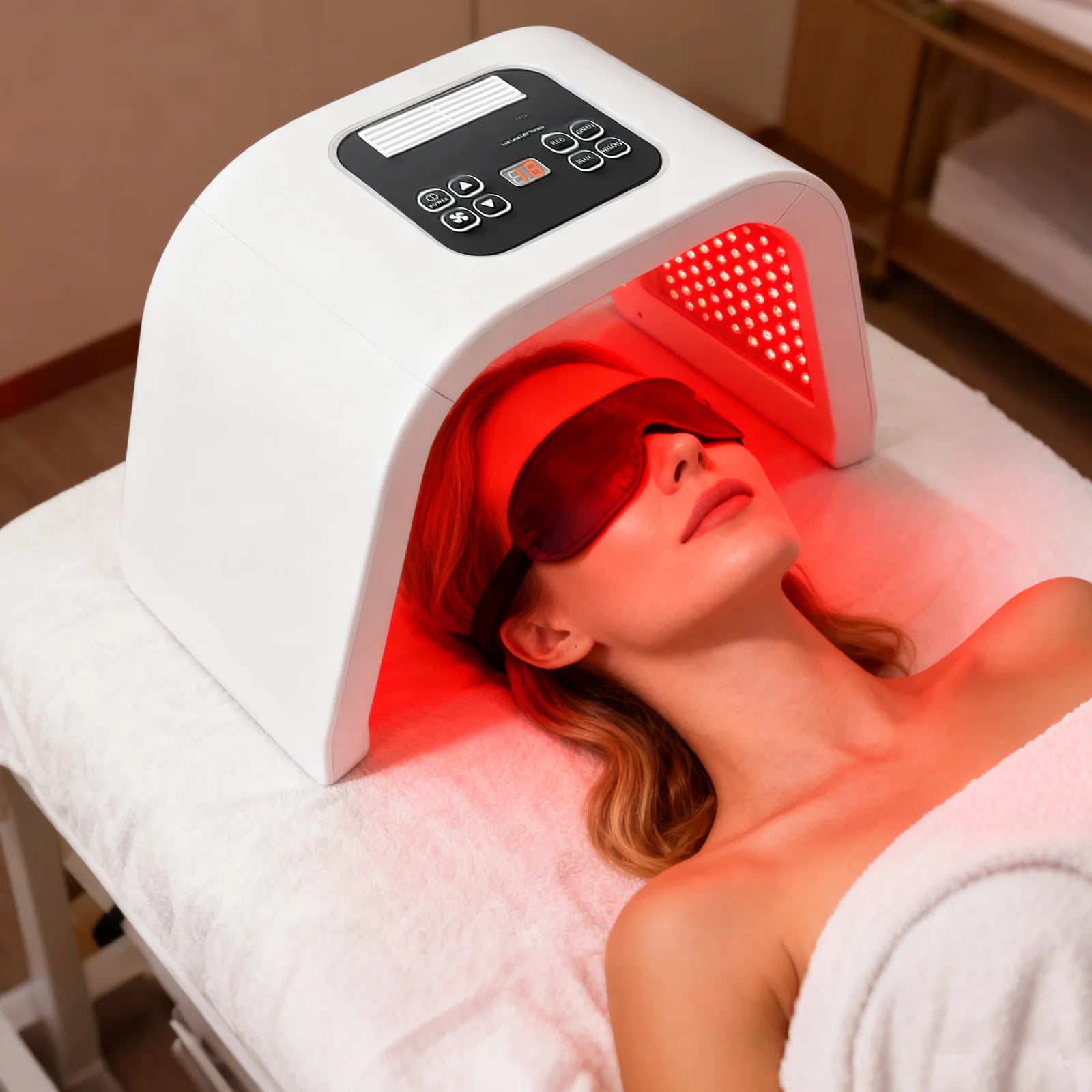 7 Colors PDT Photon Light Therapy LED Face Mask, 287 LEDs Skin Care Light Machine Facial Rejuvenation Salon Spa Beauty Equipment